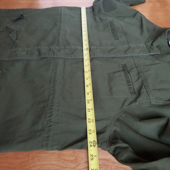 Military Style Field Jacket Sz XL Green Long Sleeve Utility Surplus Snap Front - Picture 9 of 11